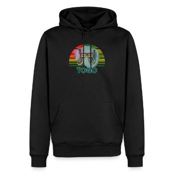 Togo - Männer Premium Bio Hoodie - Schwarz - Vorne - Nico (187cm)