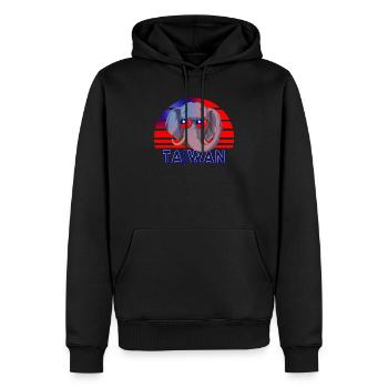 Taiwan - Männer Premium Bio Hoodie - Schwarz - Vorne - Nico (187cm)