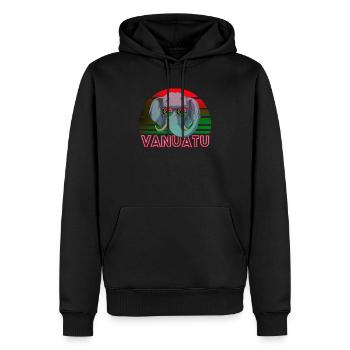 Vanuatu - Sweat à capuche Premium bio Homme - noir - Devant - Nico (187cm)