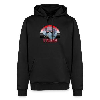 Jemen - Männer Premium Bio Hoodie - Schwarz - Vorne - Nico (187cm)