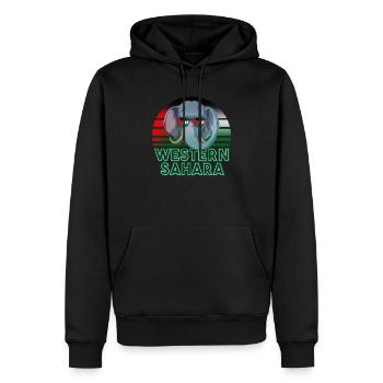 Sahara occidental - Sweat à capuche Premium bio Homme - noir - Devant - Nico (187cm)