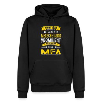 Nicht Alle Menschen Sind Prominent MFA Arzt - Männer Premium Bio Hoodie - Schwarz - Vorne - Nico (187cm)