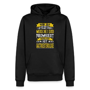 Facharzt Gastroenterologe Arzt Prüfung Bestanden - Männer Premium Bio Hoodie - Schwarz - Vorne - Nico (187cm)