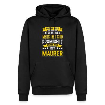 Nicht Alle Menschen Sind Prominent Maurer - Männer Premium Bio Hoodie - Schwarz - Vorne - Nico (187cm)