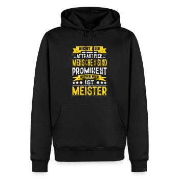 Nicht Alle Menschen Sind Prominent Meister KFZ - Männer Premium Bio Hoodie - Schwarz - Vorne - Nico (187cm)