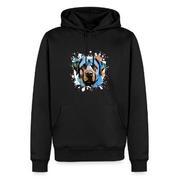Kangal Hund Kopf Porträt Bunt - Männer Premium Bio Hoodie - Schwarz - Vorne - Nico (187cm)