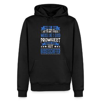 Binnenschiffer Spruch Schifffahrt Geselle Arbeit - Männer Premium Bio Hoodie - Schwarz - Vorne - Nico (187cm)