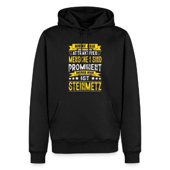 Nicht Alle Menschen Sind Prominent Steinmetz - Männer Premium Bio Hoodie - Schwarz - Vorne - Nico (187cm)