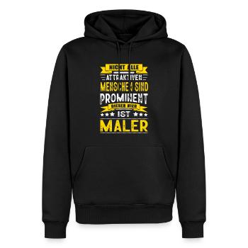 Nicht Alle Menschen Sind Prominent Maler - Männer Premium Bio Hoodie - Schwarz - Vorne - Nico (187cm)