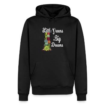 Little Greens Big Dreams - Männer Premium Bio Hoodie - Schwarz - Vorne - Nico (187cm)