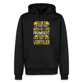 Nicht Alle Menschen Sind Prominent Werkpolier - Männer Premium Bio Hoodie - Schwarz - Vorne - Nico (187cm)
