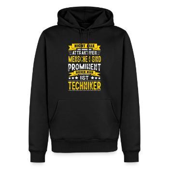 Nicht Alle Menschen Sind Prominent Techniker - Männer Premium Bio Hoodie - Schwarz - Vorne - Nico (187cm)