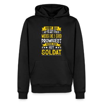 Nicht Alle Menschen Sind Prominent Soldat - Männer Premium Bio Hoodie - Schwarz - Vorne - Nico (187cm)