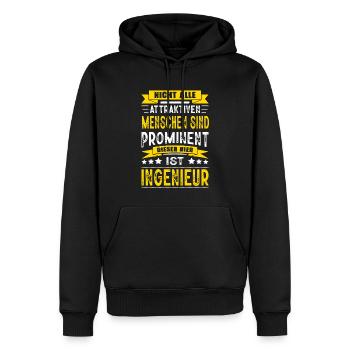 Nicht Alle Menschen Sind Prominent Ingenieur - Männer Premium Bio Hoodie - Schwarz - Vorne - Nico (187cm)
