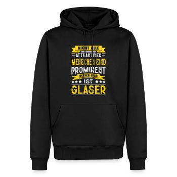 Nicht Alle Menschen Sind Prominent Glaser - Männer Premium Bio Hoodie - Schwarz - Vorne - Nico (187cm)