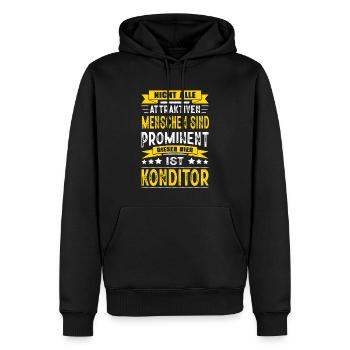 Nicht Alle Menschen Sind Prominent Konditor - Männer Premium Bio Hoodie - Schwarz - Vorne - Nico (187cm)