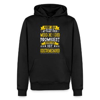 Industriemechaniker Geselle Meister Abschluss CNC - Männer Premium Bio Hoodie - Schwarz - Vorne - Nico (187cm)