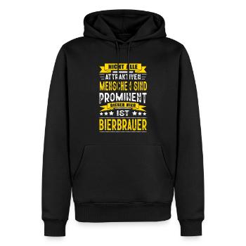 Nicht Alle Menschen Sind Prominent Bierbrauer - Männer Premium Bio Hoodie - Schwarz - Vorne - Nico (187cm)