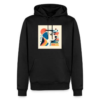 Labrador Risography Vector Styles - Men’s Premium Organic Hoodie - black - Front - Nico (187cm)
