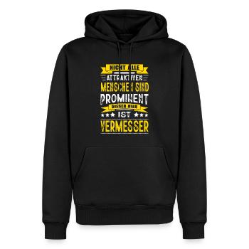 Nicht Alle Menschen Sind Prominent Vermesser - Männer Premium Bio Hoodie - Schwarz - Vorne - Nico (187cm)