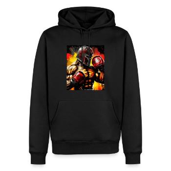 Spartaner Boxer Kämpfer Gladiator Boxing - Männer Premium Bio Hoodie - Schwarz - Vorne - Nico (187cm)