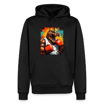 Alligator Boxer Kämpfer Beast Boxing - Männer Premium Bio Hoodie - Schwarz - Vorne - Nico (187cm)