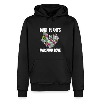 Plants Maximum Love - Männer Premium Bio Hoodie - Schwarz - Vorne - Nico (187cm)
