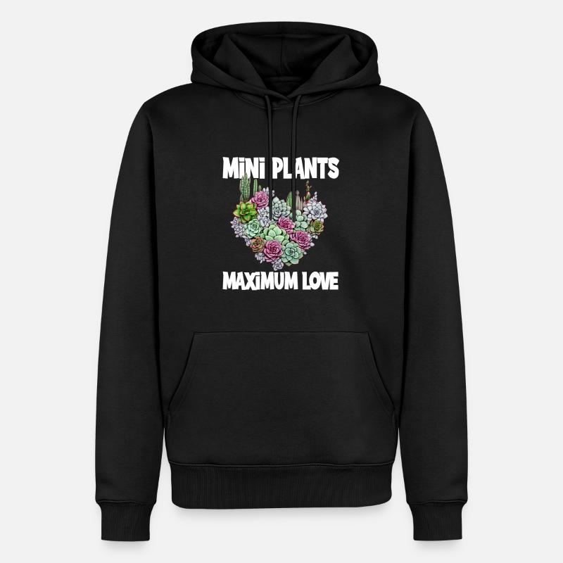 Plants Maximum Love - Männer Premium Bio Hoodie - Schwarz