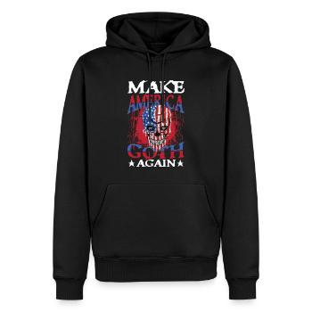 Make America Goth Again für Gothik Fans - Männer Premium Bio Hoodie - Schwarz - Vorne - Nico (187cm)