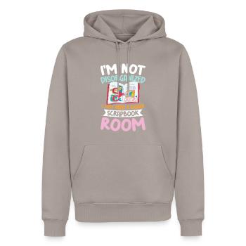 I Just Need a Bigger Srapbook Room für einen - Männer Premium Bio Hoodie - Taupe - Vorne - Nico (187cm)