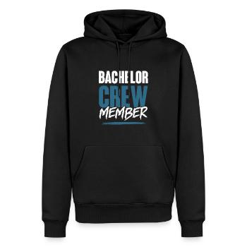 Équipage de célibataire - Sweat à capuche Premium bio Homme - noir - Devant - Nico (187cm)