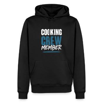 Cooking Crew - Männer Premium Bio Hoodie - Schwarz - Vorne - Nico (187cm)