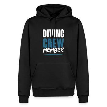 Diving Crew - Men’s Premium Organic Hoodie - black - Front - Nico (187cm)