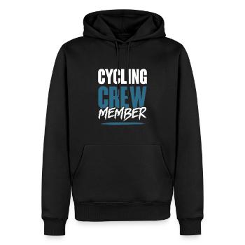 Cycling Crew - Männer Premium Bio Hoodie - Schwarz - Vorne - Nico (187cm)