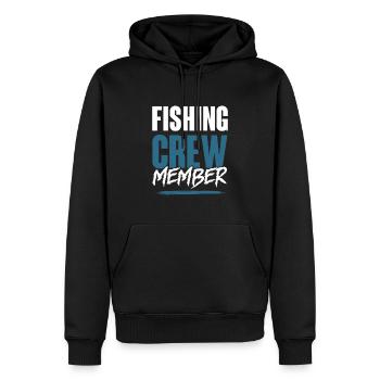 Fishing Crew - Männer Premium Bio Hoodie - Schwarz - Vorne - Nico (187cm)