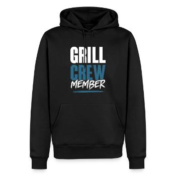 Grill Crew - Männer Premium Bio Hoodie - Schwarz - Vorne - Nico (187cm)