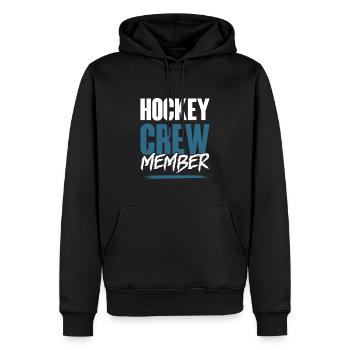 Équipe de hockey - Sweat à capuche Premium bio Homme - noir - Devant - Nico (187cm)