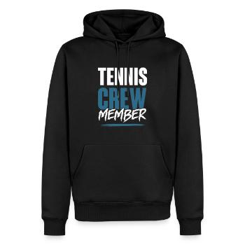 Équipe de tennis - Sweat à capuche Premium bio Homme - noir - Devant - Nico (187cm)