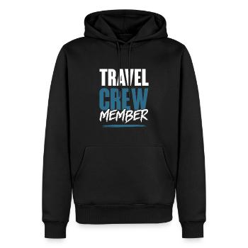 Équipe de voyage - Sweat à capuche Premium bio Homme - noir - Devant - Nico (187cm)