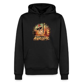 Born To Be Awesome Coole Sonnenbrille Huhn - Männer Premium Bio Hoodie - Schwarz - Vorne - Nico (187cm)