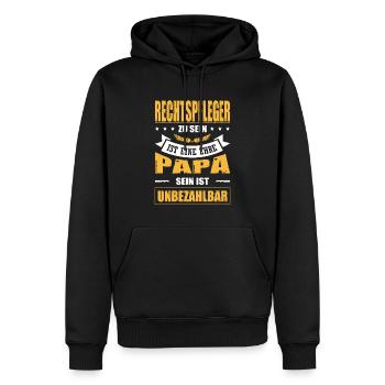Rechtspfleger Sein Eine Ehre Papa Sein Unbezahlbar - Männer Premium Bio Hoodie - Schwarz - Vorne - Nico (187cm)