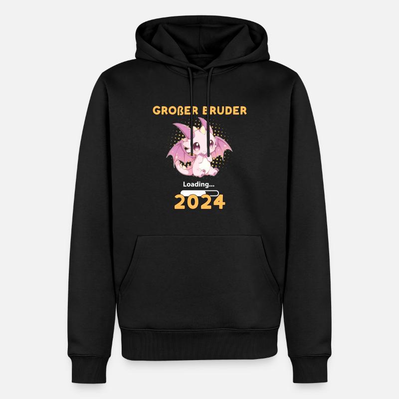 Großer Bruder 2024 Loading - Männer Premium Bio Hoodie - Schwarz