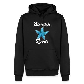 Starfish Lover - Seestern - Männer Premium Bio Hoodie - Schwarz - Vorne - Nico (187cm)