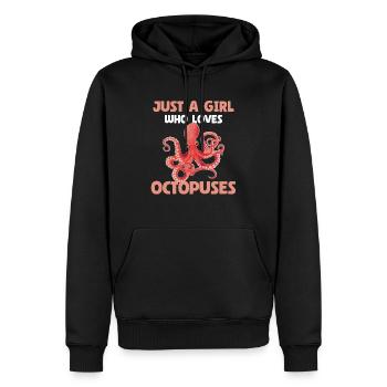 Just A Girl Who Loves Octopuses - Männer Premium Bio Hoodie - Schwarz - Vorne - Nico (187cm)