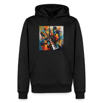 Symphonie de Couleurs - Sweat à capuche Premium bio Homme - noir - Devant - Nico (187cm)