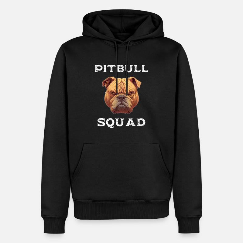 Pitbull Squad - Hundedesign - Männer Premium Bio Hoodie - Schwarz