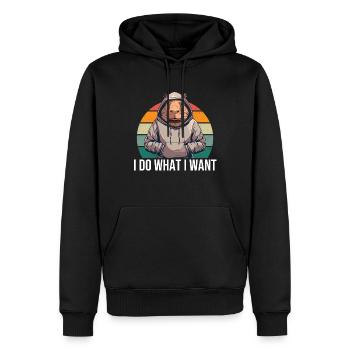 I Do What I Want - Capybaradesign - Männer Premium Bio Hoodie - Schwarz - Vorne - Nico (187cm)