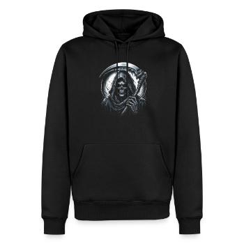 Schlächter der Schatten - Männer Premium Bio Hoodie - Schwarz - Vorne - Nico (187cm)