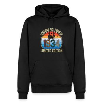 Legends Are Born In May 1934 Limited Edition - Männer Premium Bio Hoodie - Schwarz - Vorne - Nico (187cm)