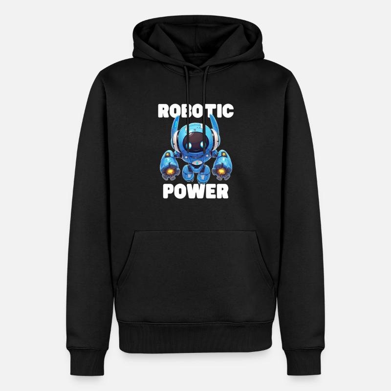 Puissance robotique - Sweat à capuche Premium bio Homme - noir